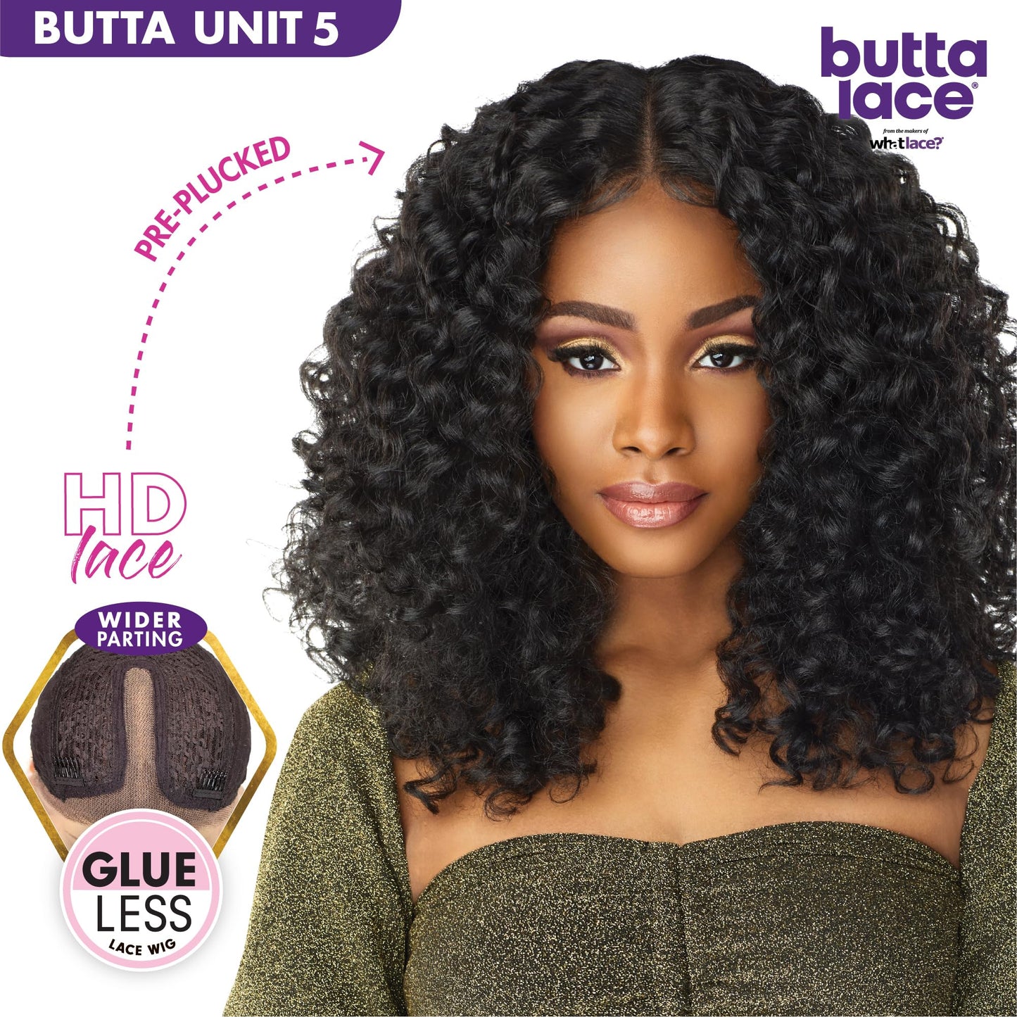 Sensationnel Butta LaceWig-Unit 5, T4/HONEYBLONDE