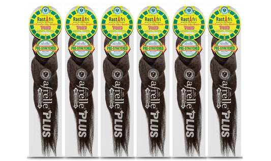 RastAfri Freed'm Silky Braid 24 Inch Pre-Stretched Braiding Hair, | 100% Afrelle Modacrylic Fiber from Kanekalon | Soft Lightweight Hair for Box Braids & Twists, #4 Medium Brown - 6 Pack