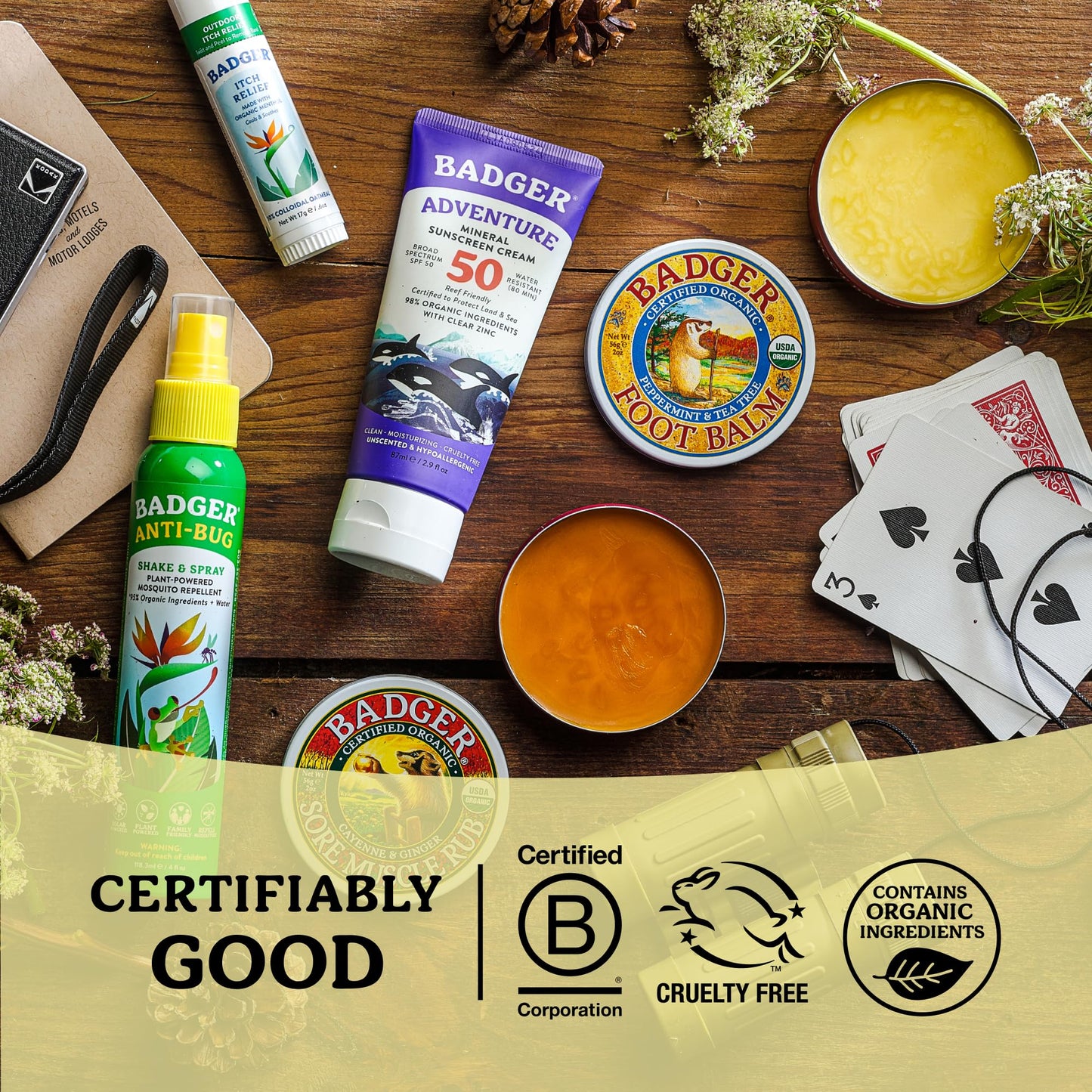 Badger Foot Balm, 100% Organic Foot Cream for Dry Cracked Heels and Feet, Fast Acting Foot Care for Women & Men, All-Natural Cracked Heel Treatment, 2 oz Tin