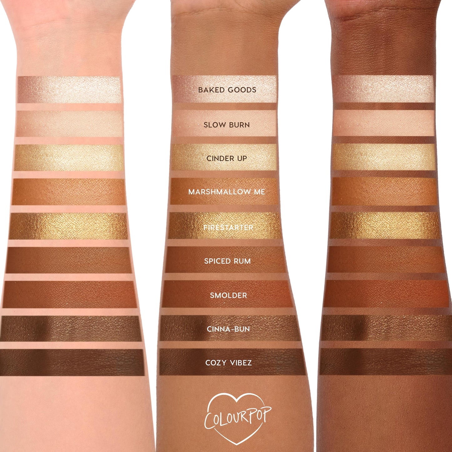 ColourPop Eyeshadow Palette - Eye Makeup Palette with Matte, Metallic, Matte Sparkle & Glitter Finishes - High-Pigment Eye Makeup with a Long-Wearing Formula - Feelin' Toasty (0.3 oz)