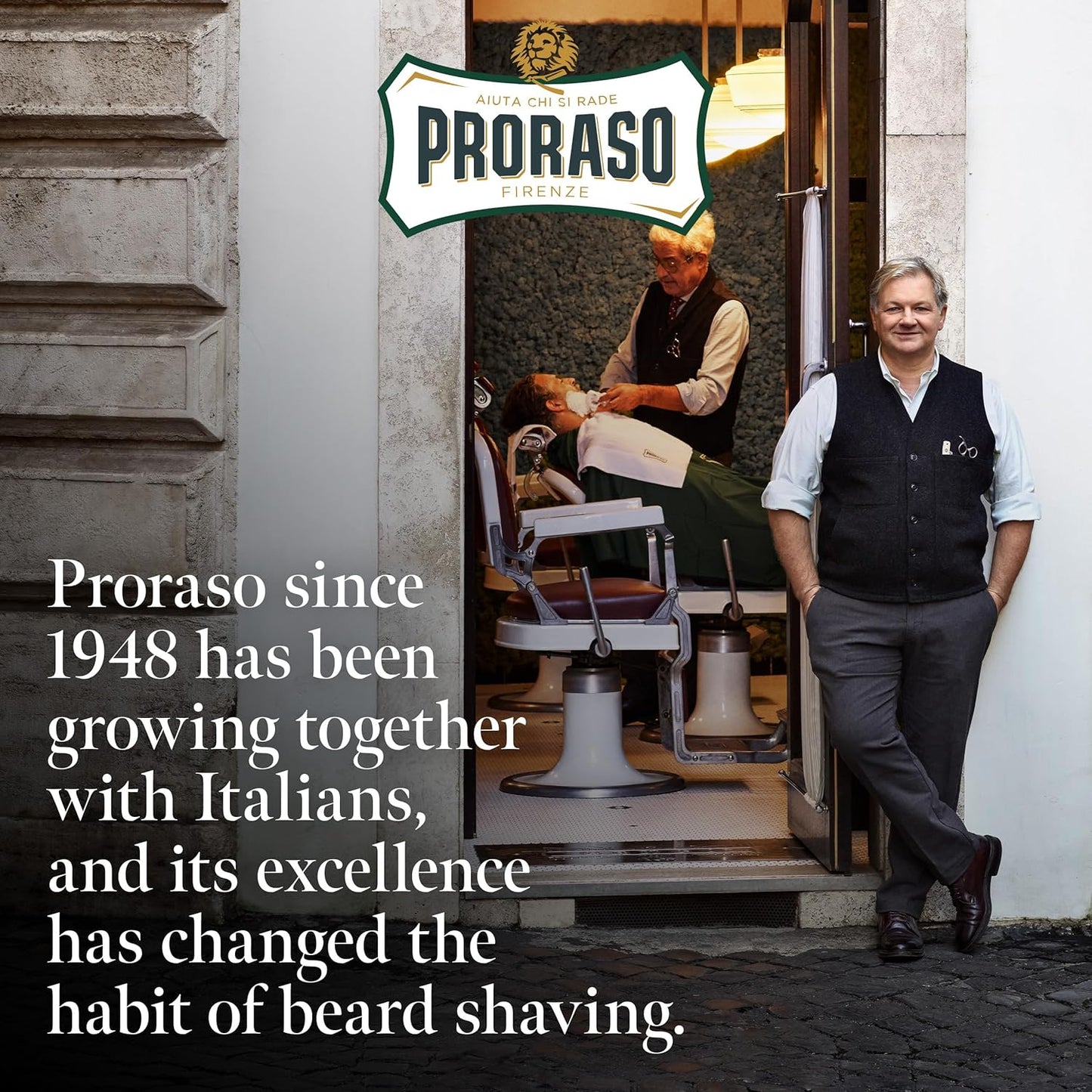 Proraso Azur Lime Cologne - Fresh Citrus Eau de Cologne for Men | Mint, Lemon, Orange & Musk - 3.4oz