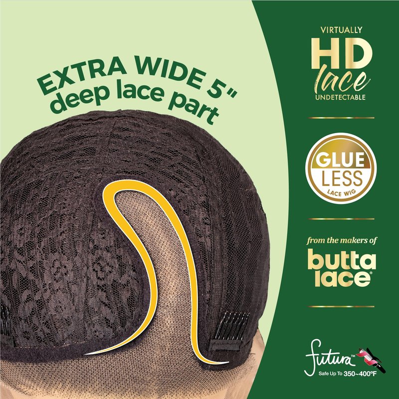 Sensationnel Chicbob Lace Frontwig - Bob Unit 7 Face Framing Glueless Wig Wide 5 Inch Deep Part Synthetic Preplucked Hairline (BALAYAGESUNKISSED)