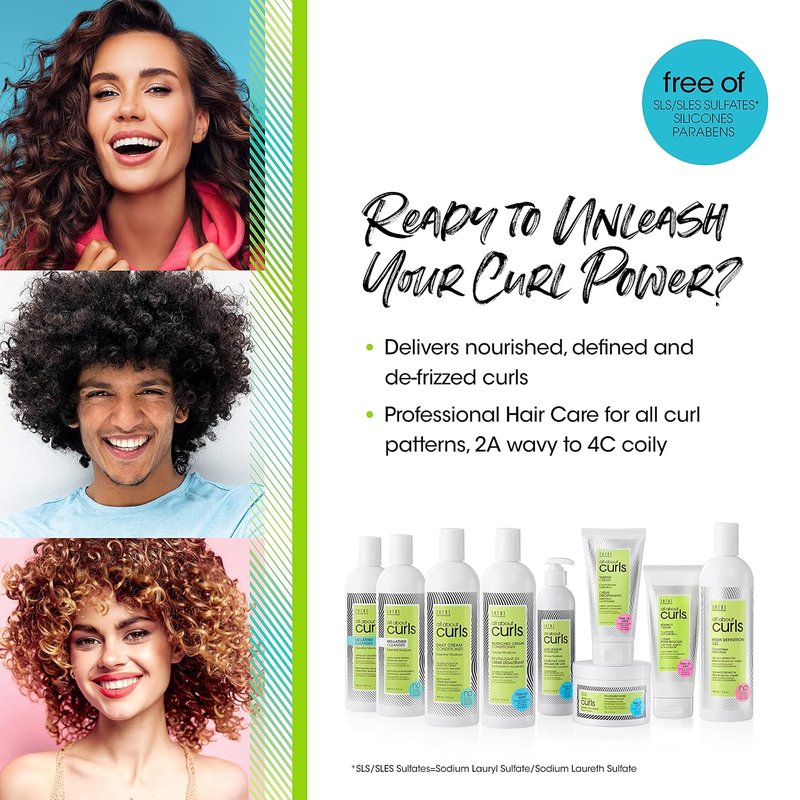 No-Lather Cleanser Shampoo for Curly Hair - Essential Moisture, Vegan & Cruelty-Free | Sulfate-Free, Gentle Cleansing