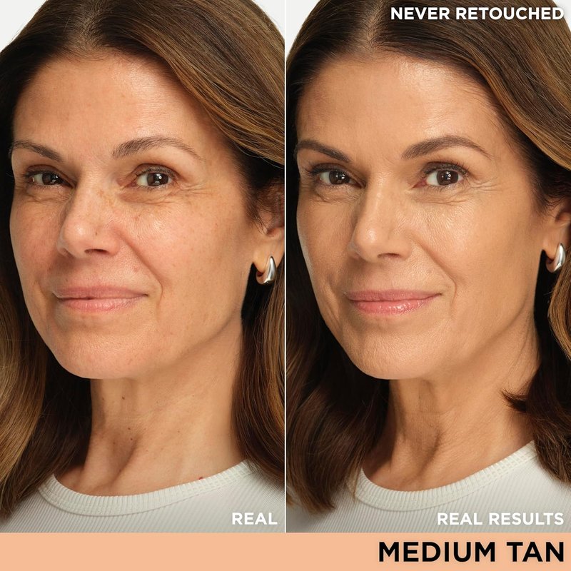 IT Cosmetics CC+ Cream Illumination - Radiant Full Coverage Foundation With SPF 50+ | Medium Tan, Anti-Aging Serum, 1.08 fl oz