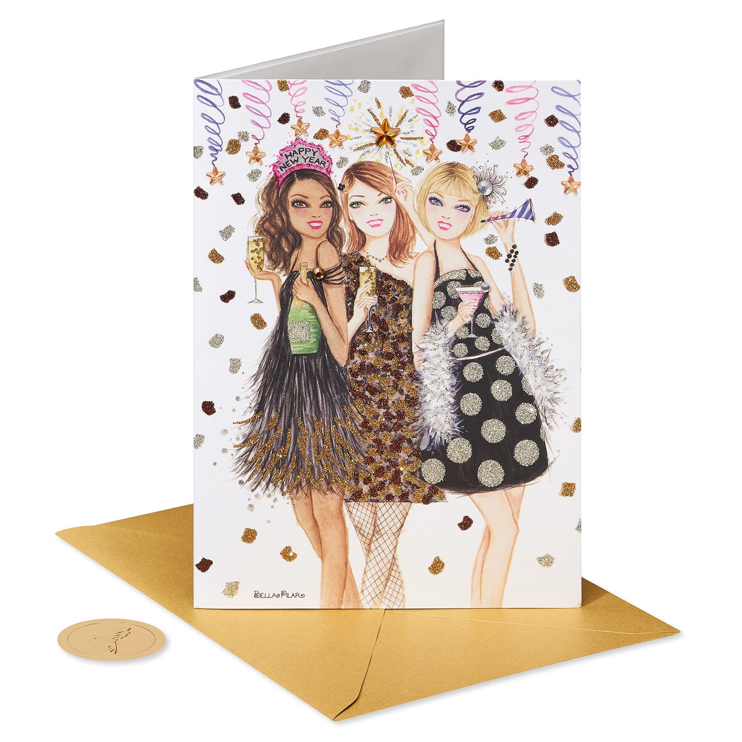 Papyrus Happy New Year Card - Designed by Bella Pilar (Out with the Old, In With the Fabulous)