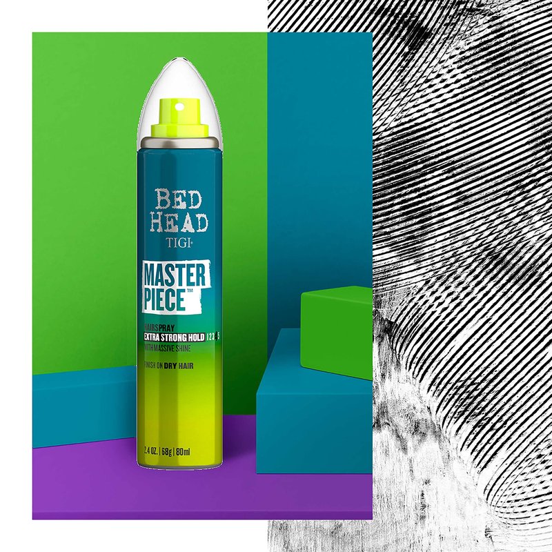 TIGI Bed Head Masterpiece Shiny Hairspray for Strong Hold Travel Size 2.4 oz (Pack of 3)