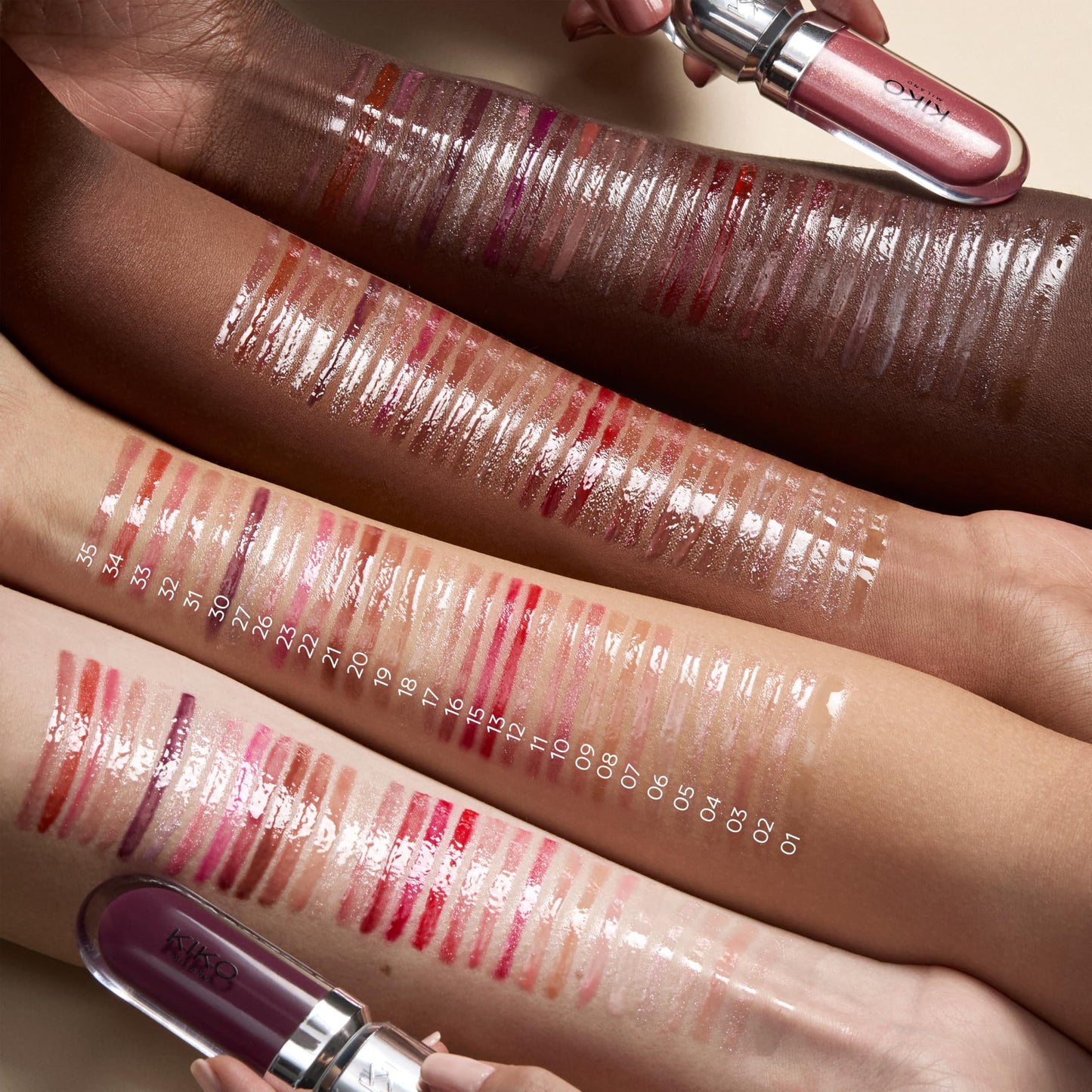Kiko Milano 3D Hydra Lip Gloss – High Shine, Hydrating, Plumping, Non-Sticky, Moisturizing Lip Makeup – 02 Natural Beige – 6.5ml