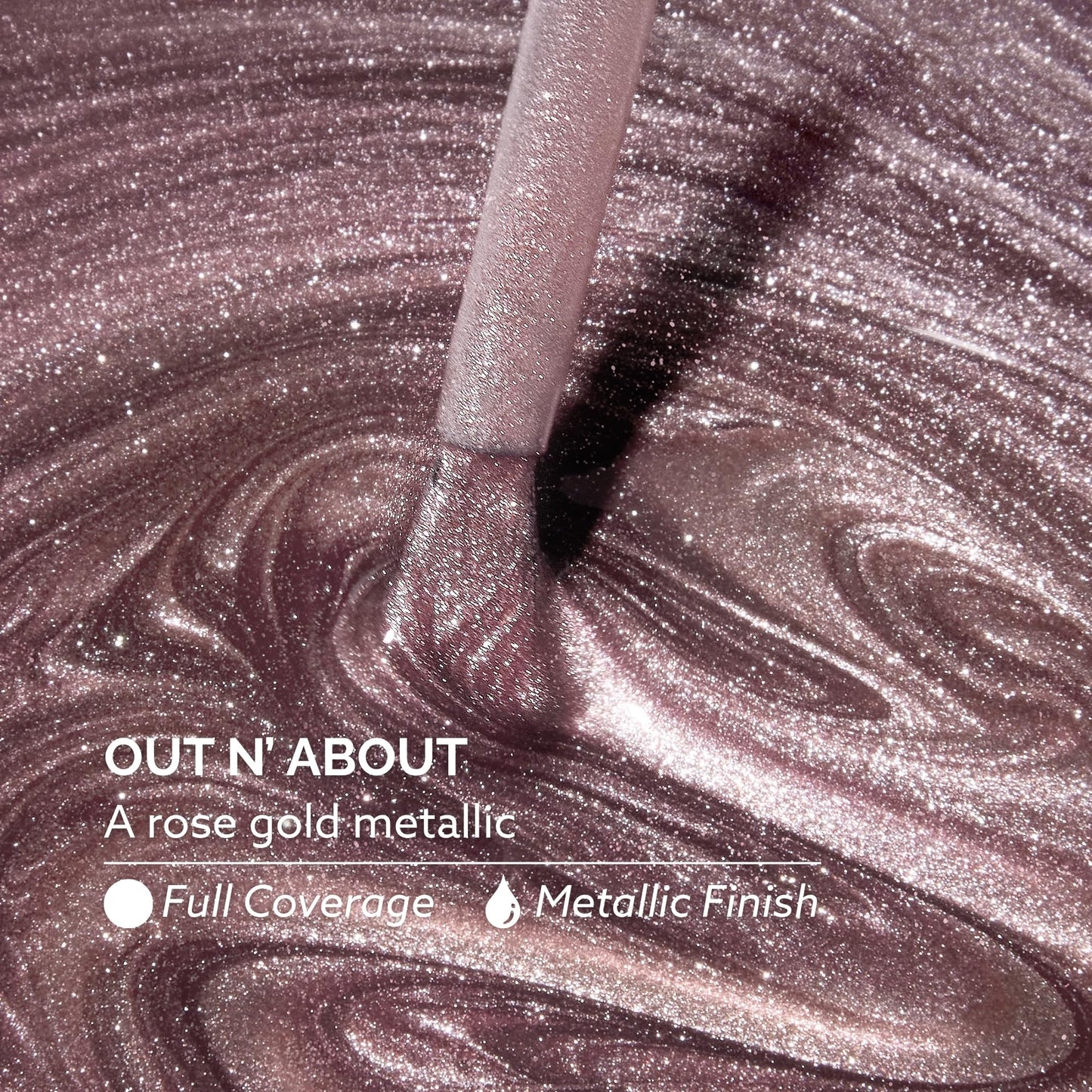 Dazzle Dry Nail Lacquer (Step 3) - Out N' About - A rose gold metallic. Full-coverage metallic. (0.5 fl oz)