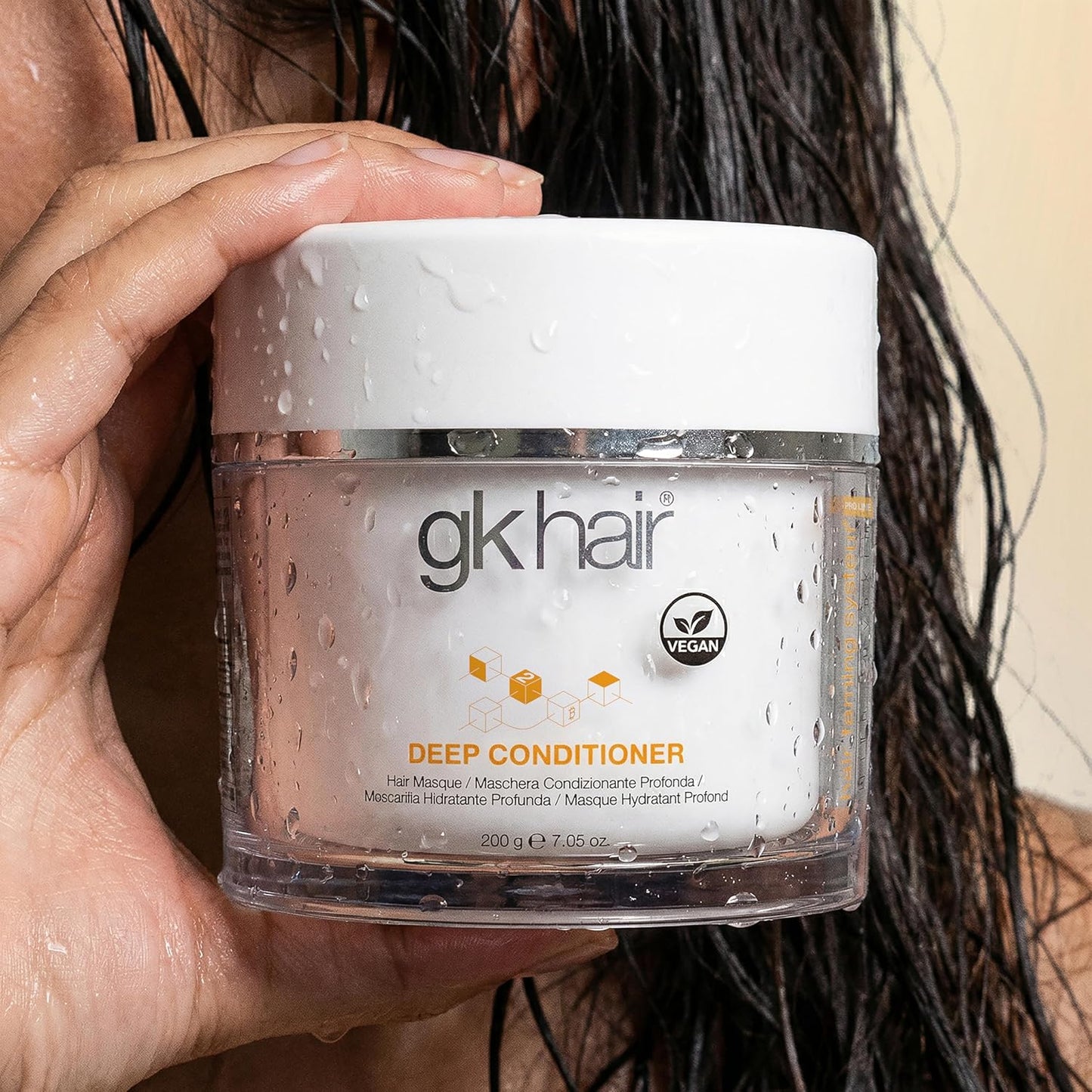 GK HAIR Vegan Deep Conditioner Hair Masque | Jojoba Oil & Natural Extracts for Hydrated, Revitalized Hair - 7.05 Oz