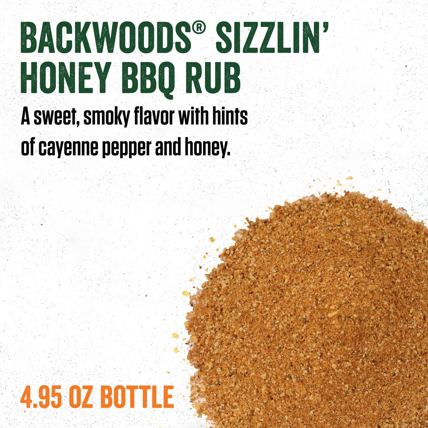 LEM Products Backwoods Sizzlin' Honey BBQ Rib Rub, All-Purpose Seasoning and Rub, Ideal for Wild Game and Domestic Meat, 4.95 Ounce Shaker Bottle