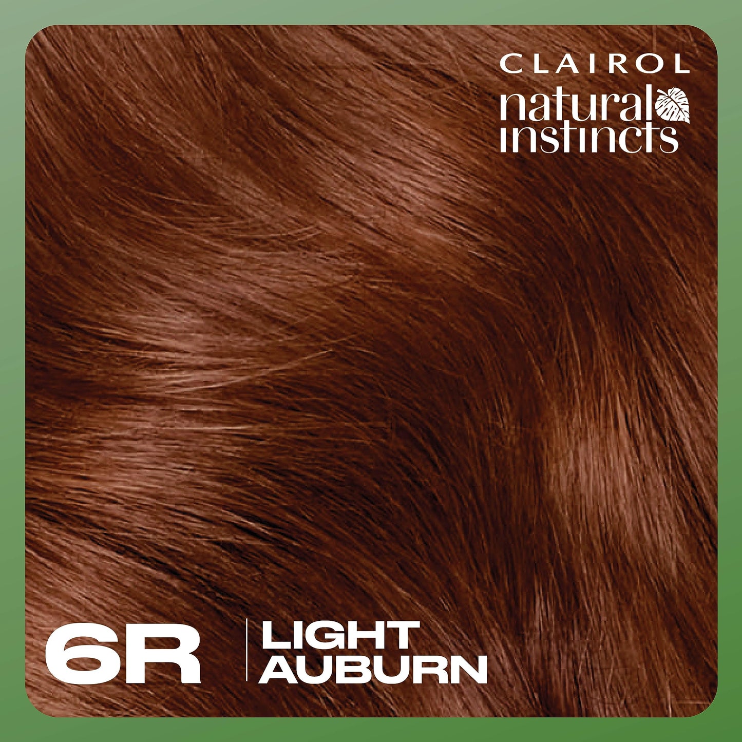 Clairol Natural Instincts Demi-Permanent Hair Dye, 6R Light Auburn | Ammonia‑Free, Vegan Hair Color with Coconut Oil & Aloe Vera | Pack of 1