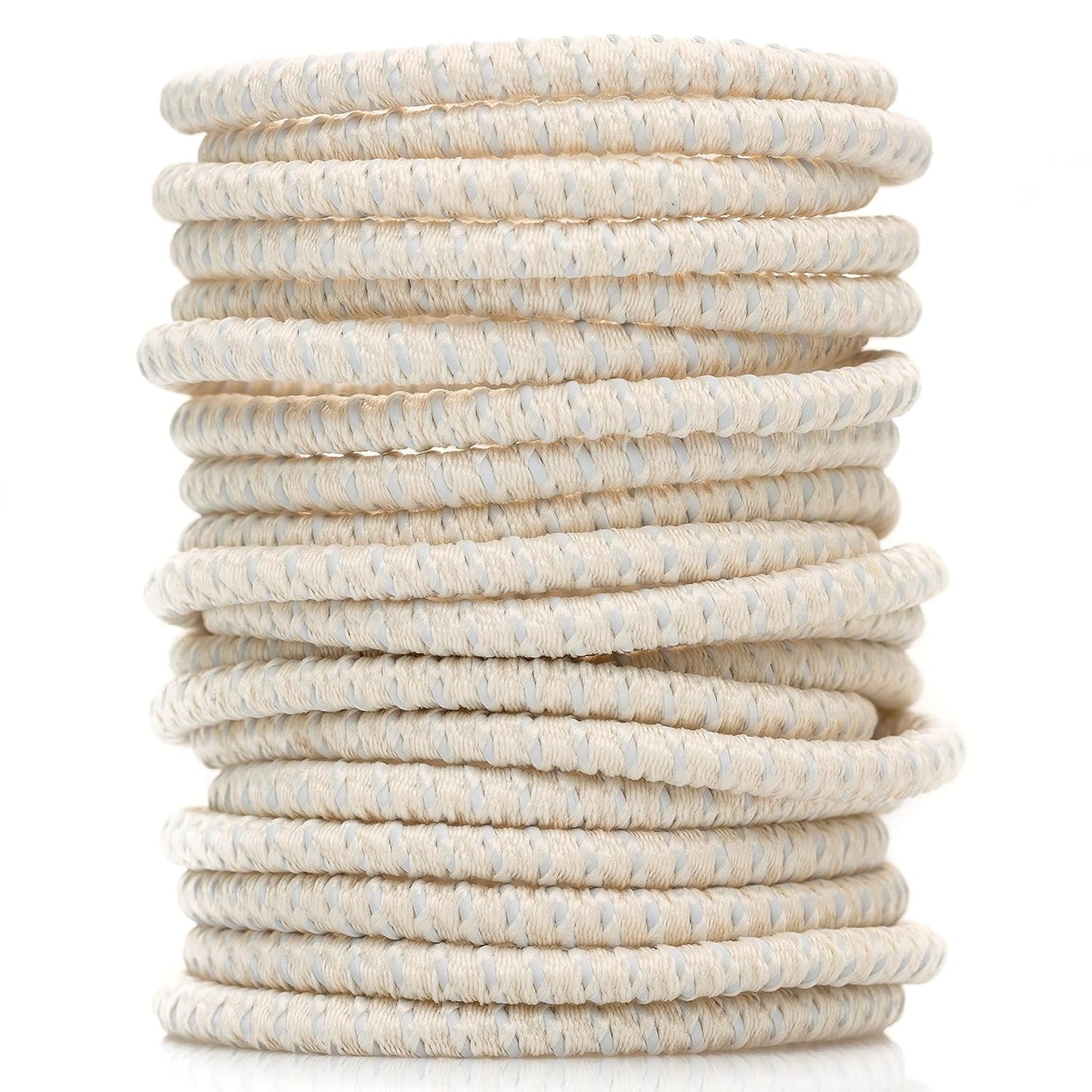 Blonde Hair Ties - 18 Pcs No Slip Elastic Hair Ties for Thick Hair | Pearl Blonde Slide Proof Holders