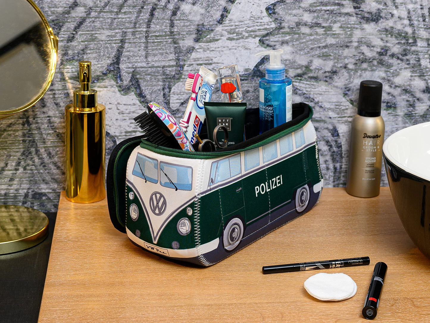 BRISA VW Collection - T1 Bus Camper Toiletry Bag Cosmetic Case