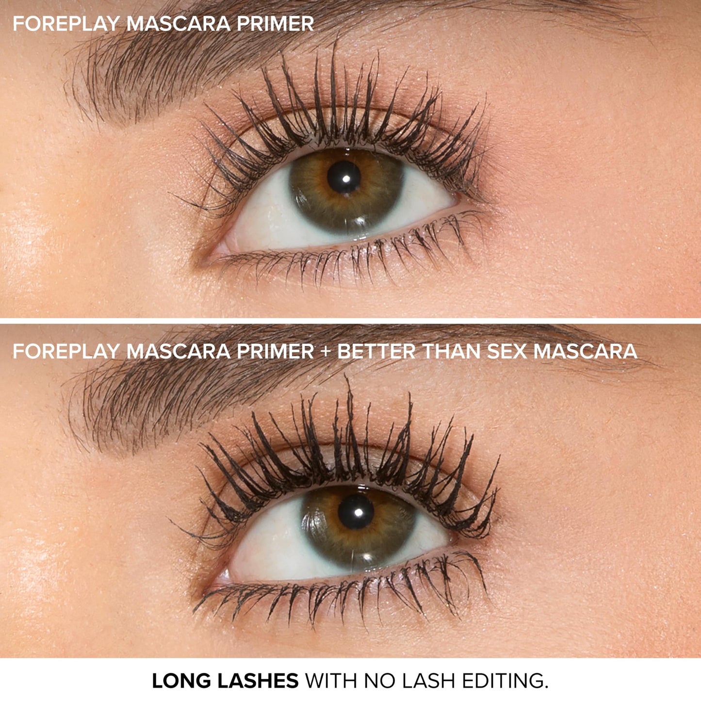 Too Faced Better Than Sex Foreplay Mascara Primer | Waterproof Eyelash Primer for Volume and Length | Nourishing Argan Oil + Grape Seed Oil Formula, Black, 0.27 Fl Oz