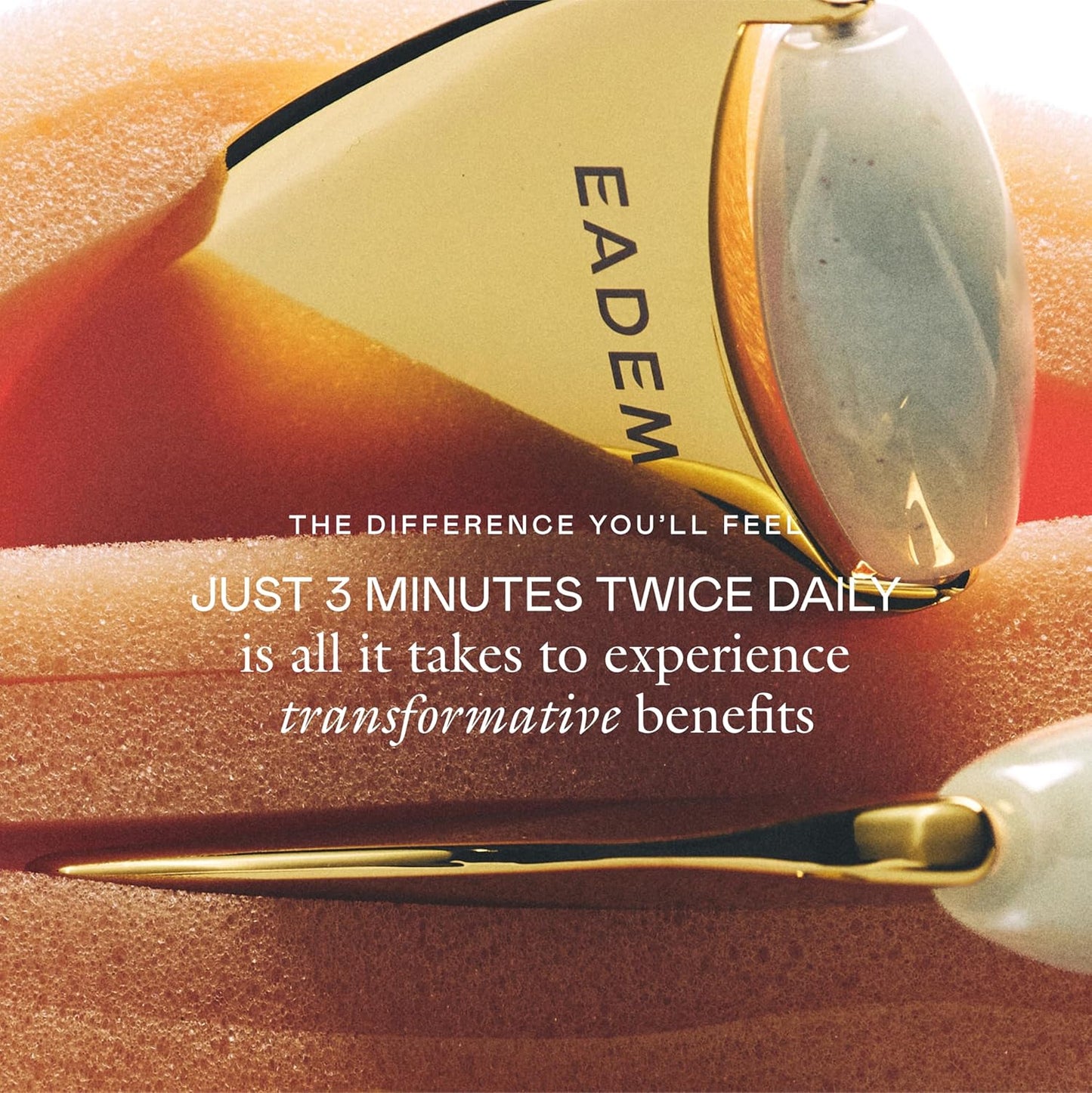 EADEM Gua Sha Facial Sculptor - Jade Roller & Chisel Tool for Skin Care Routine | Luxury Jawline Sculptor