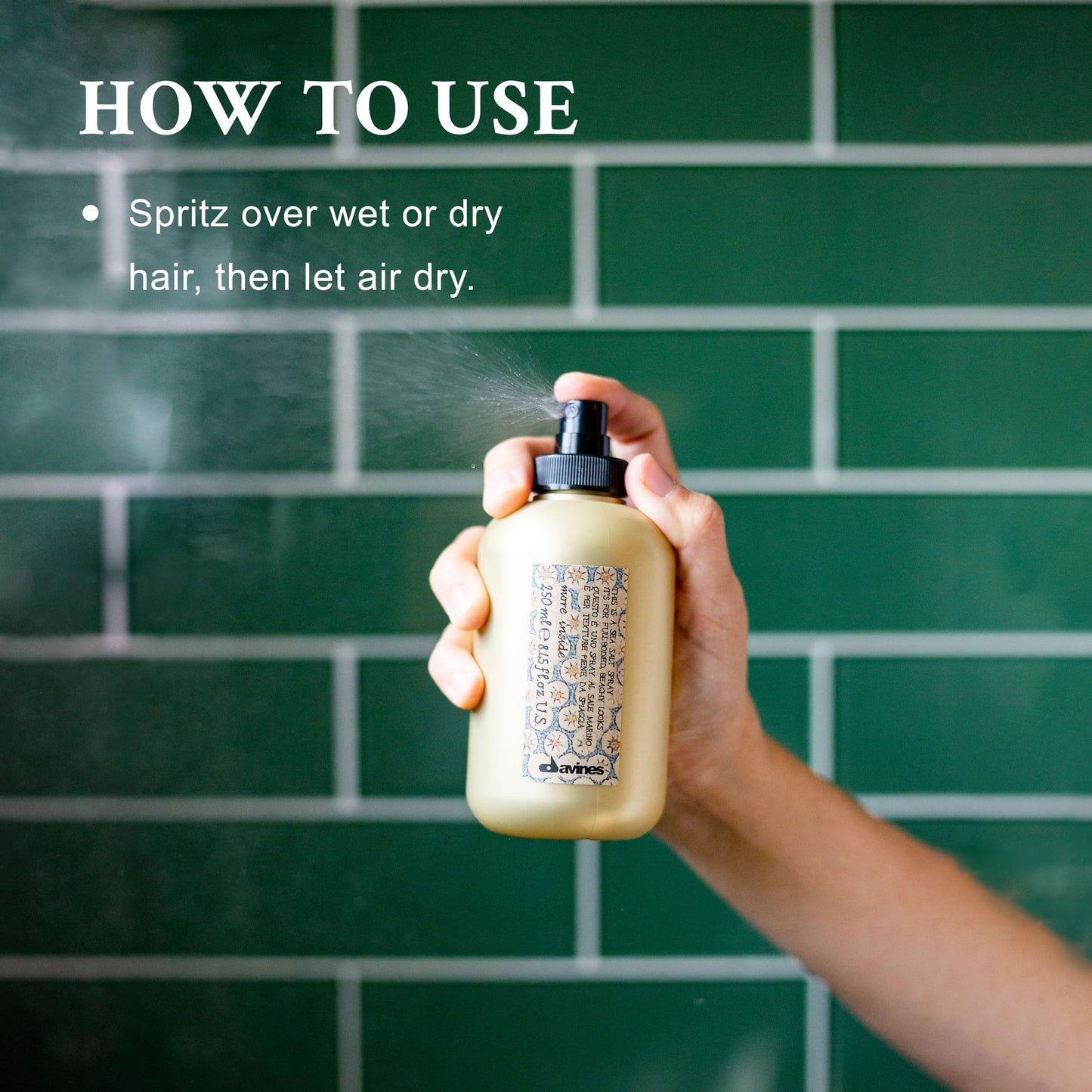 Davines This Is A Sea Salt Spray, Light Hold Beachy Waves & Texture - Adds Gritty Texture & Volume for Tousled Looks - Matte Finish, 8.45 Fl Oz