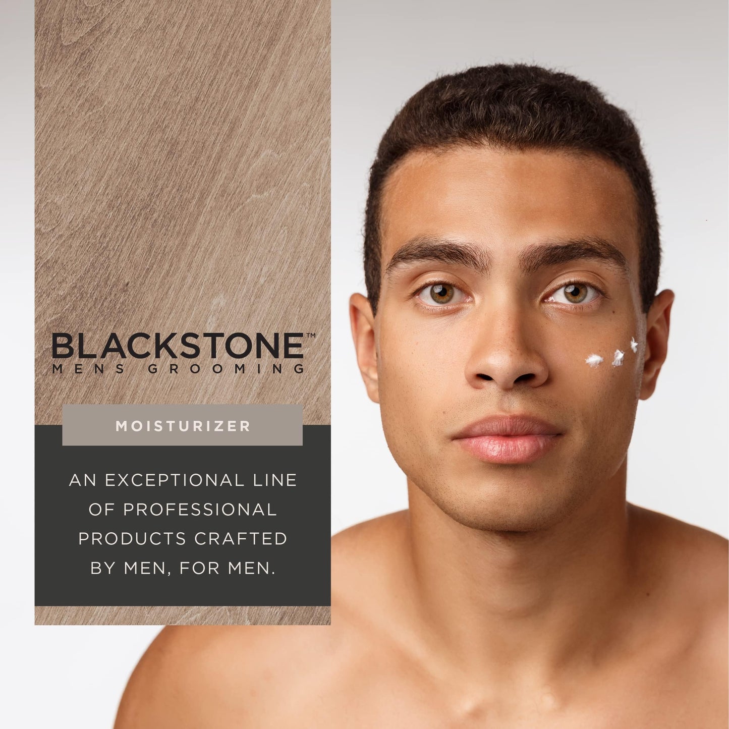 Blackstone Men's Grooming Refresh Facial Moisturizer with Vitamin E, Peppermint & Hyaluronic Acid - Lightweight & Non-Greasy | Restores Dry Skin, Paraben Free - Sandalwood (8 oz, 2 Pack)