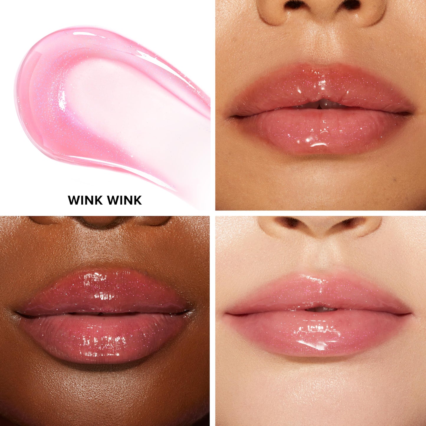 Too Faced Lip Injection Maximum Plump Extra Strength Lip Plumper Gloss | Hydrating, Volumizing, + Plumping, 0.14 Fl Oz, Wink Wink (Neon Pink Sparkle)