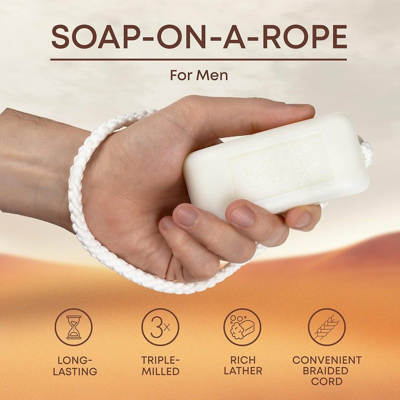 Dana English Leather Soap On A Rope for Men - Luxurious Fragrance & Stylish Design