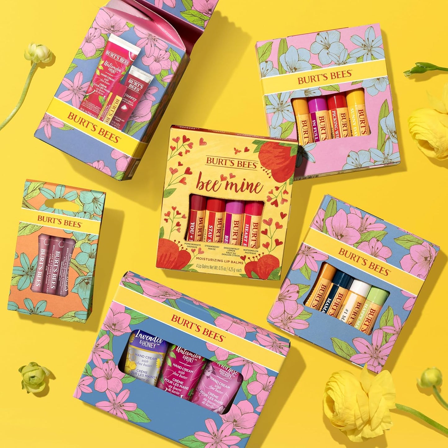 Burt's Bees Lip Balm Set - Natural Beeswax & Fruity Flavors | 4 Tubes, 0.15 oz Each