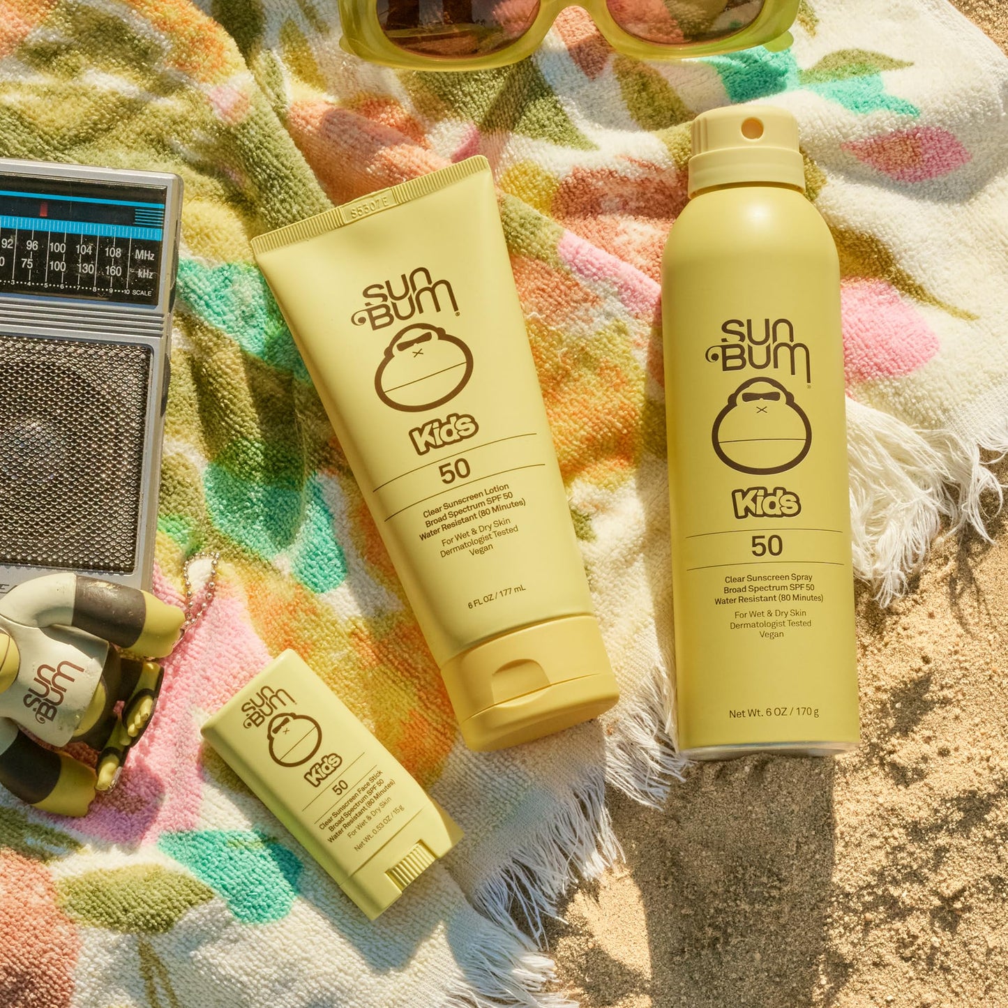 Sun Bum Kids SPF 50 Sunscreen Clear Body Lotion - Broad Spectrum Water-Resistant Sunscreen with Vitamin E - For Wet or Dry Skin - Hawaii 104 Act Compliant (Without Octinoxate & Oxybenzone) - 6 oz