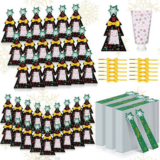 Sacubee 36 Christmas Hand Cream with Nail File Gifts Set Snowflake Hand Cream & Nail File Christmas Party Favors Travel Size Skin Lotion Xmas Party Supplies for Guests