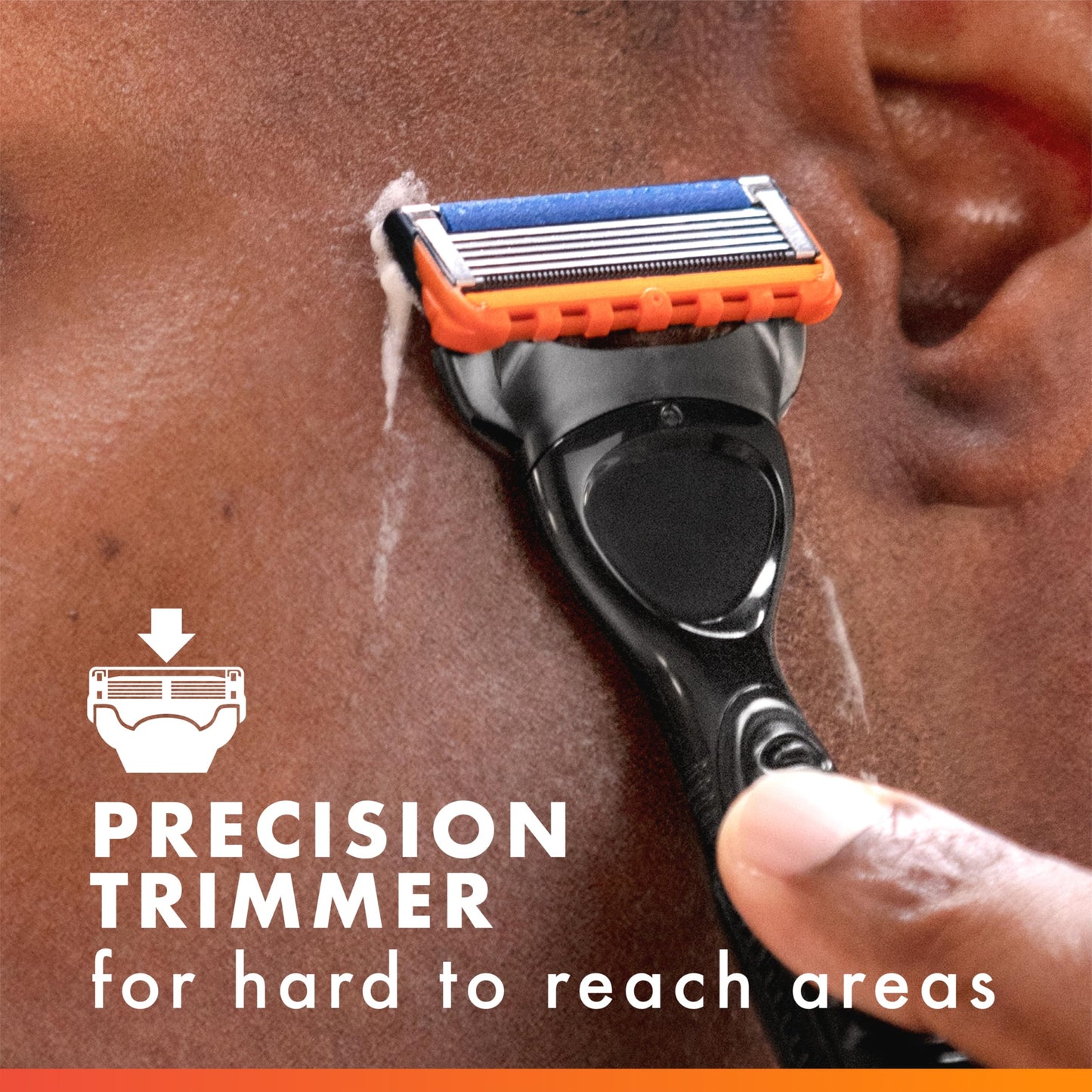 Gillette Fusion5 Power 5-Blade Razor Refills for Men, with Precision Trimmer, 6 Count