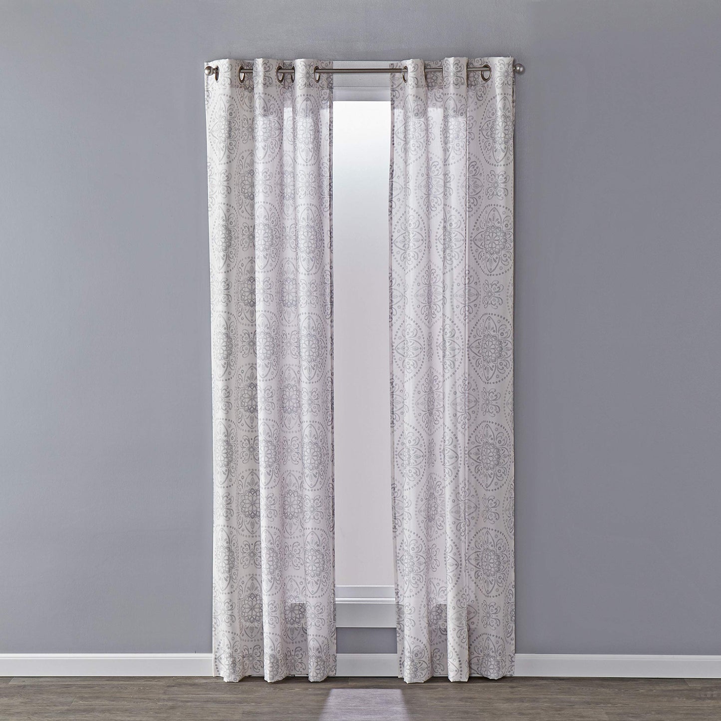 SKL Home SUNSAFE Kali Light-Filtering Panel, 40 in x 63 in, Dove Gray