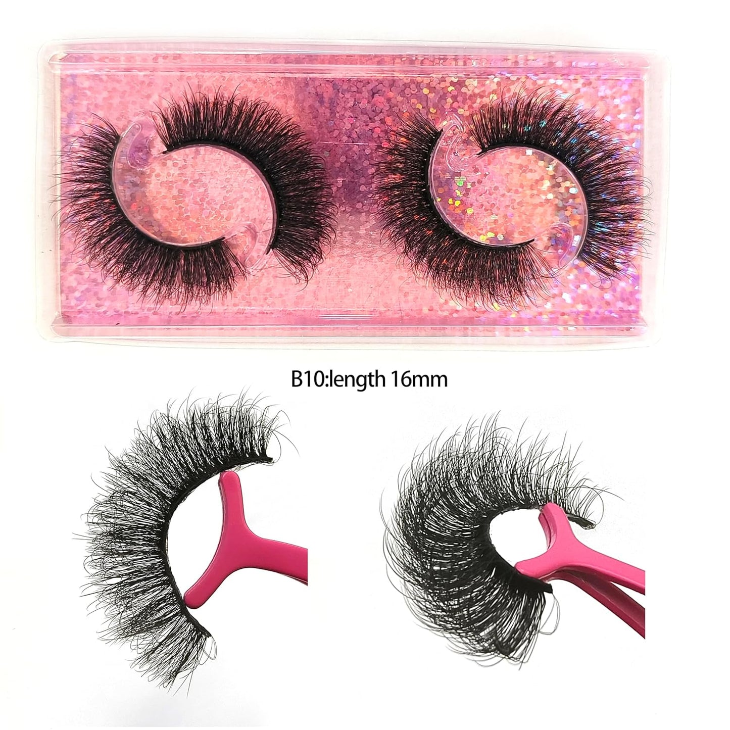 Fluffy False Eyelashes - 12-15mm Natural Look Faux Mink Lashes | 60 Pairs in 10 Styles