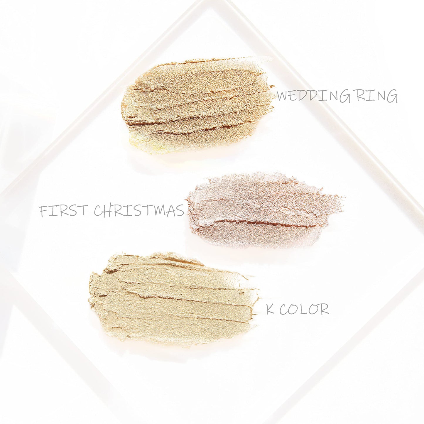 VENICS ORGANIC Diamond Glow Melted Organic Highlighter | 100% Natural, Vegan and Cruelty-Free | First Christmas (Sparkling rose gold)