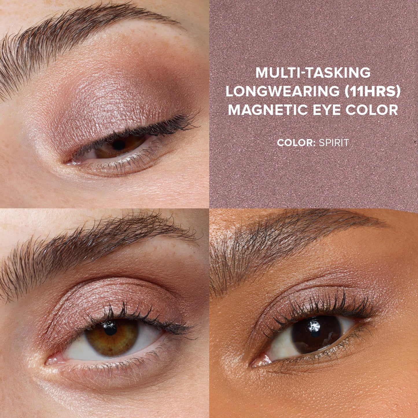 Nudestix Magnetic Luminous Eye Color – 4-in-1 Cream Eyeshadow Stick, Eyeliner, Primer & Highlighter | Long-Wear, Waterproof Satin Finish | Vegan & Cruelty-Free Eye Makeup, Shade: Spirit