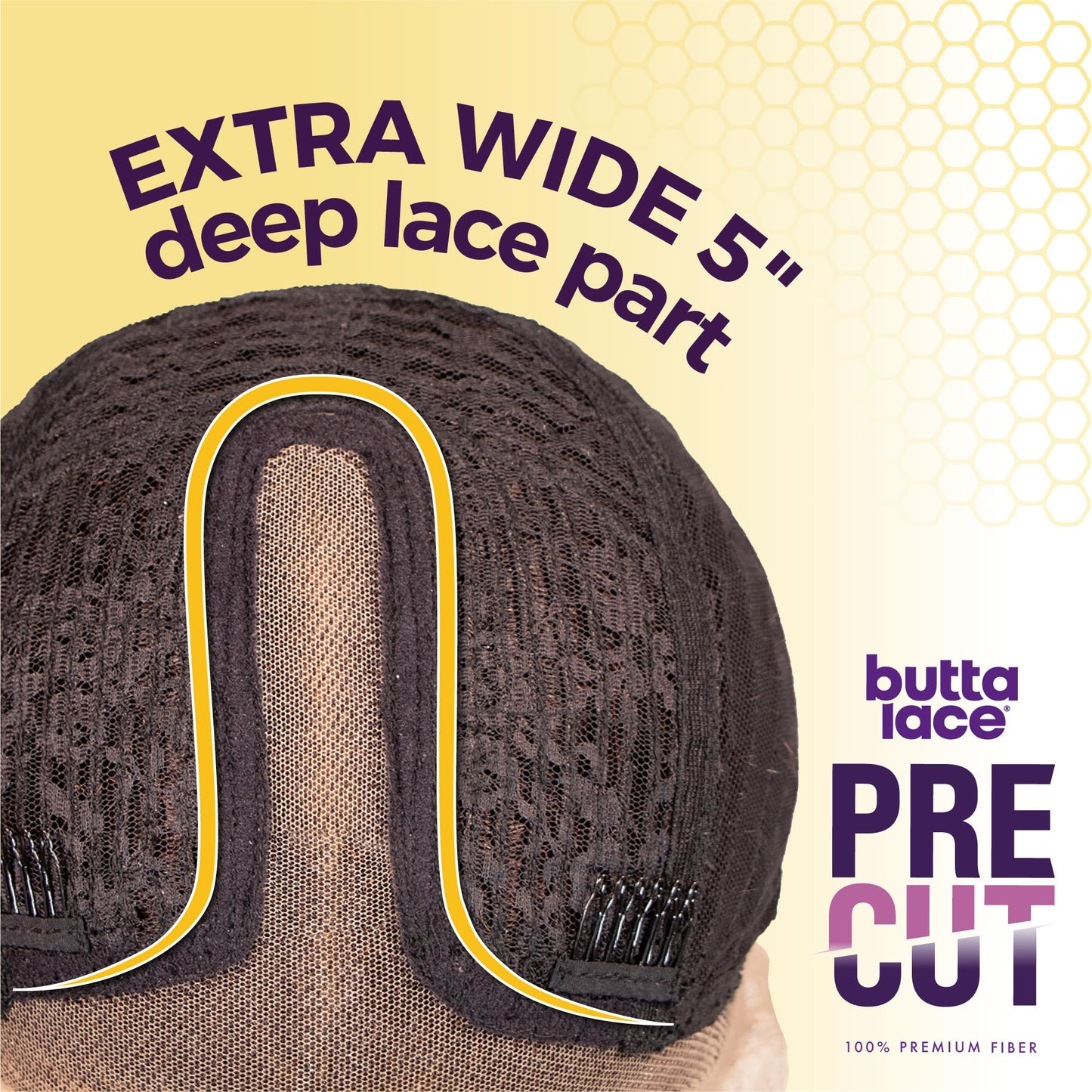 Sensationnel Butta Lace Precut Wigs - Unit 12 Glueless Extra Wide 5 Inch Deep Parting Synthetic Pre Tweezed Smaller Knot Hairline (BALAYAGEPLATINUM)