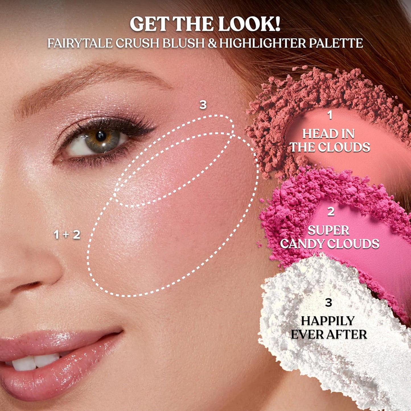 Too Faced Blush & Highlighter Set - Moon Crush Highlighter + Cloud Blush Palette Gift Set