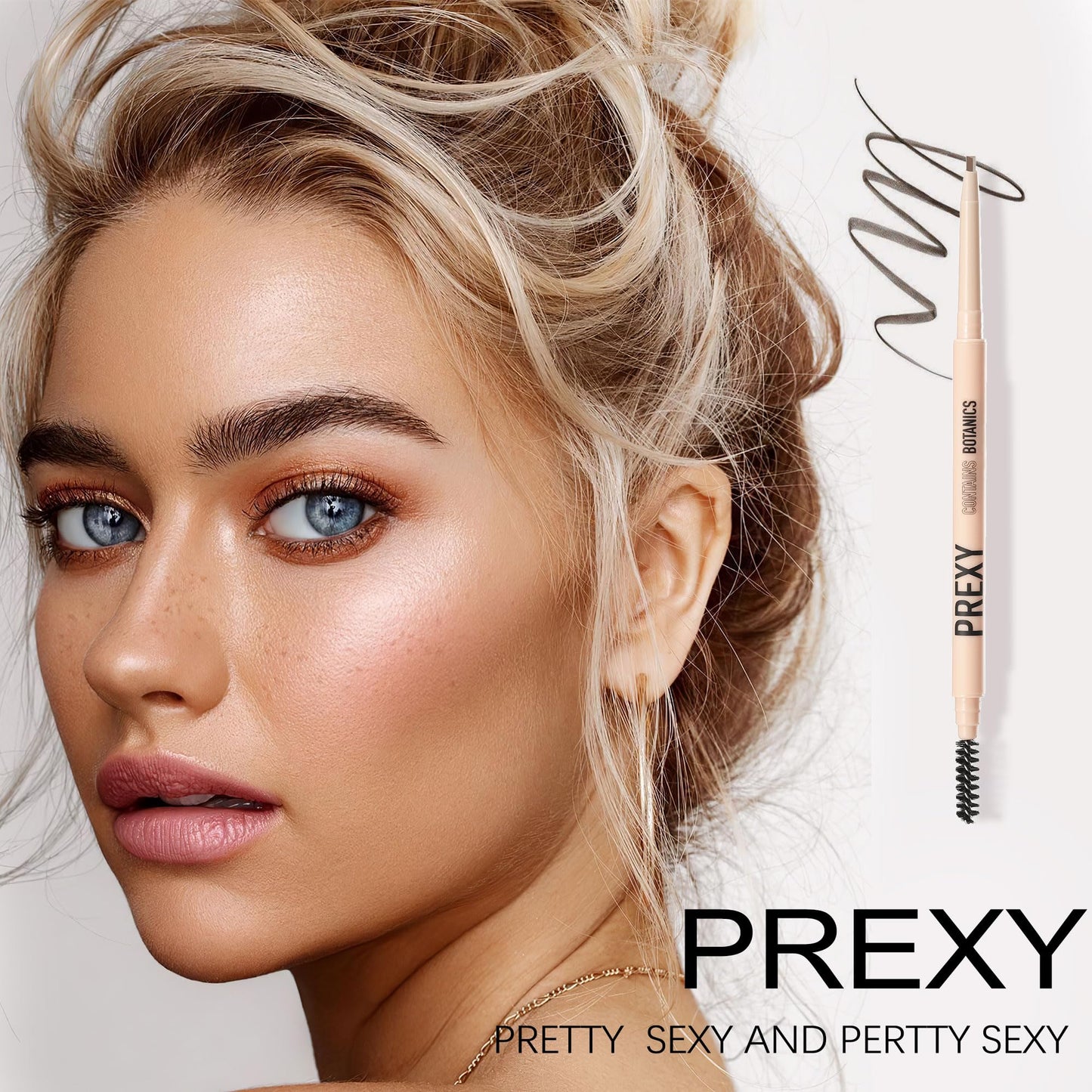 Eyebrow Pencil Makeup，The Most Ingredients Are Organic or Natural ，Medium Brown,Waterproof Eyebrow Pencil，Dual-Sided Eyebrow Brush For It Face Makeup Cosmetics (101 Blonde)