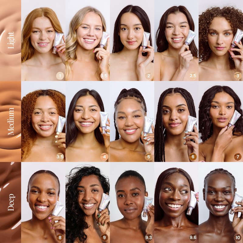 Naked Sundays BeautyScreen Peptide Foundation Tint - SPF 50 Tinted Sunscreen & Skincare Makeup with Zinc Oxide, Niacinamide - Lightweight Natural Coverage, 3.5 Light Medium Cool, 1.01 Oz