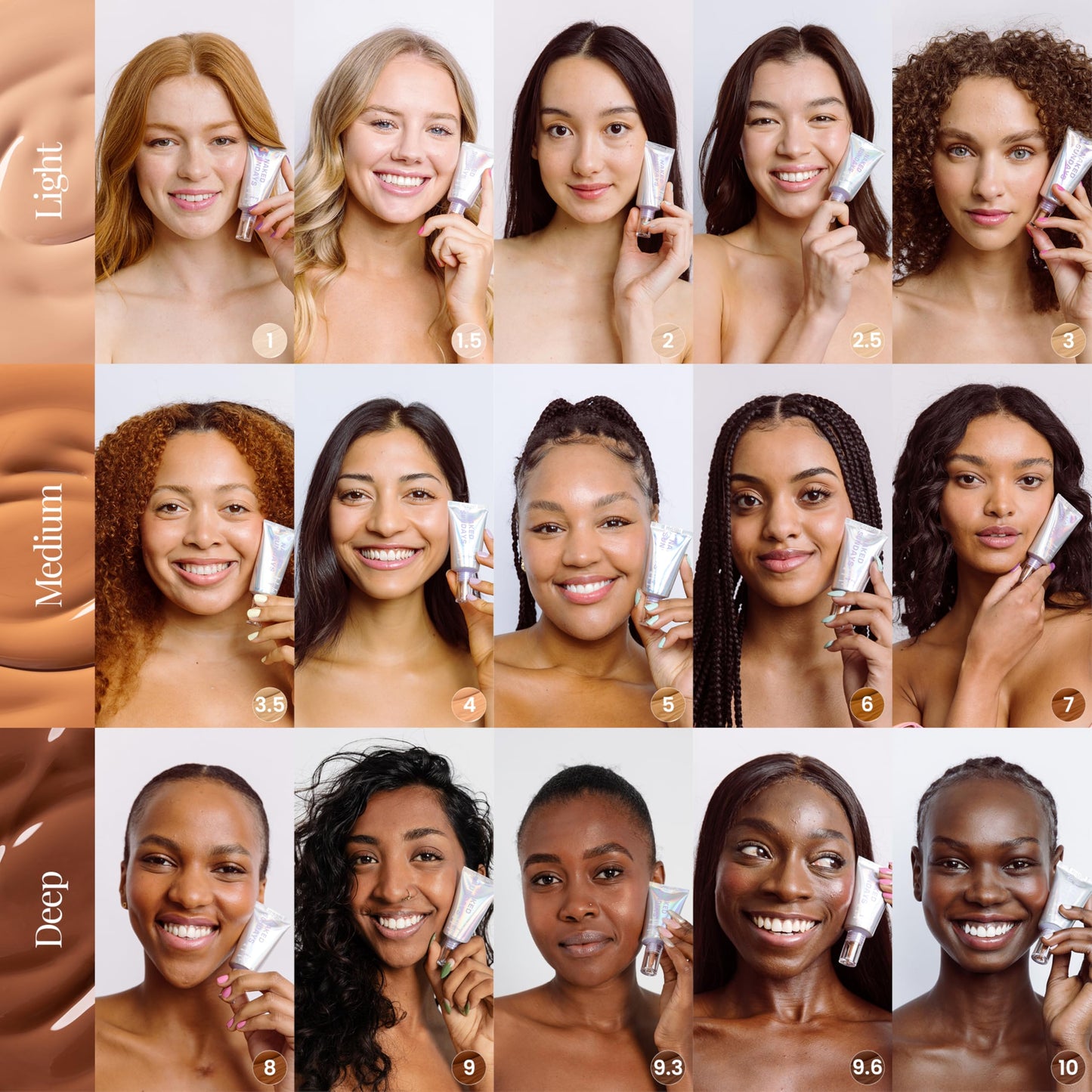 Naked Sundays BeautyScreen Peptide Foundation Tint - SPF 50 Tinted Sunscreen & Skincare Makeup with Zinc Oxide, Niacinamide - Lightweight Natural Coverage, 1.5 Fair Cool, 1.01 Oz