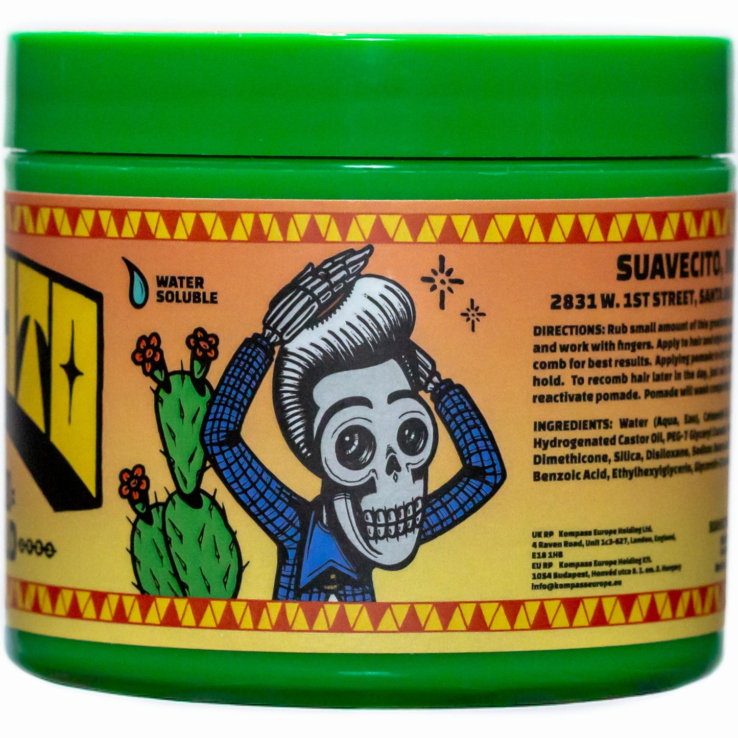 Suavecito Pomade Spring Edition Original Hold For Men 4 oz, 1 Pack - Medium Shine Water Based Wax Like Flake Free Hair Gel - Easy To Wash Out - All Day Hold For All Hairstyles - El Dorado scent