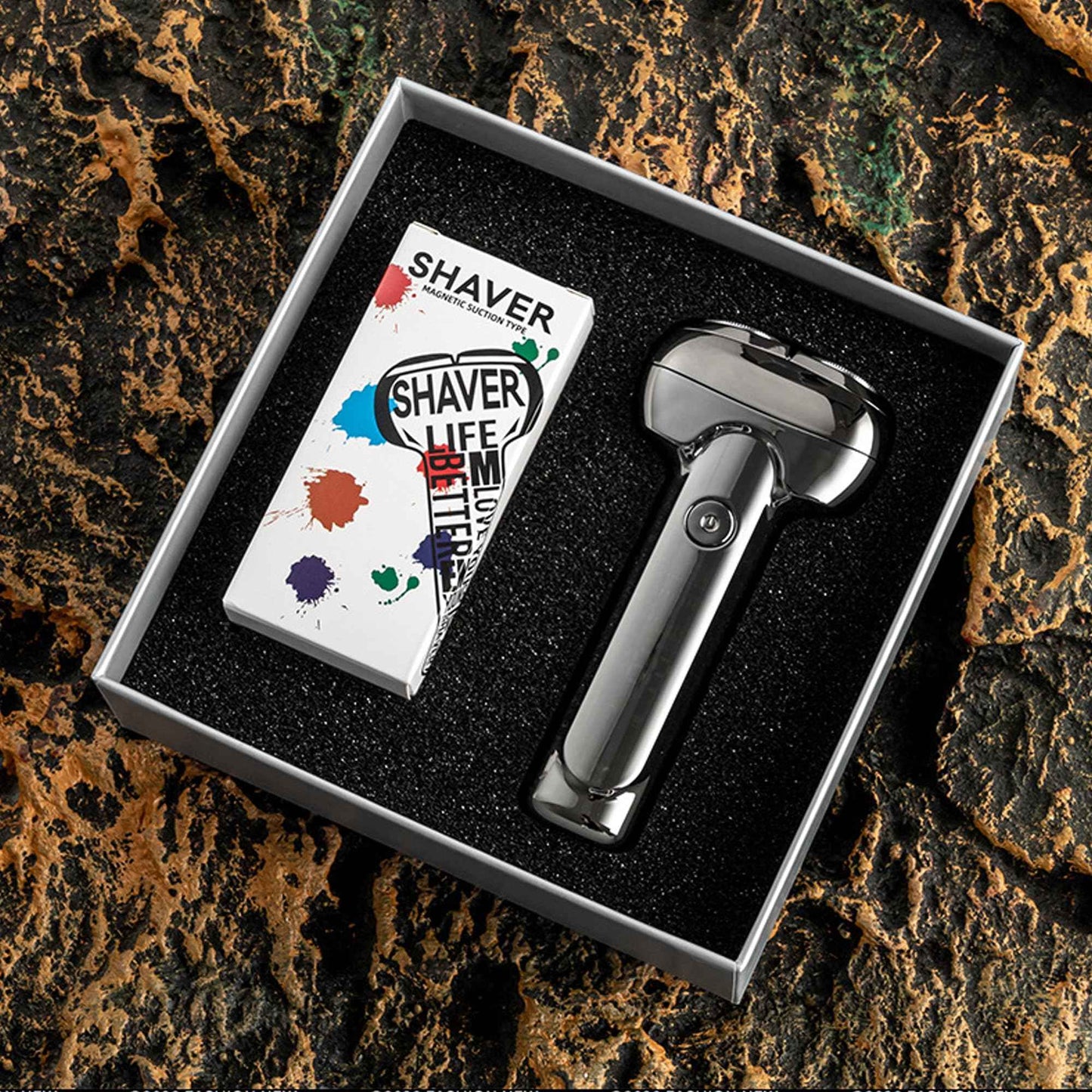 RUIM 3D Rotary Electric Shaver for Men, Waterproof Magnetic Shaving with Type-C Fast Charge, LCD Display, Travel Case - Ideal Gift for Dad, Men with Sensitive Skin