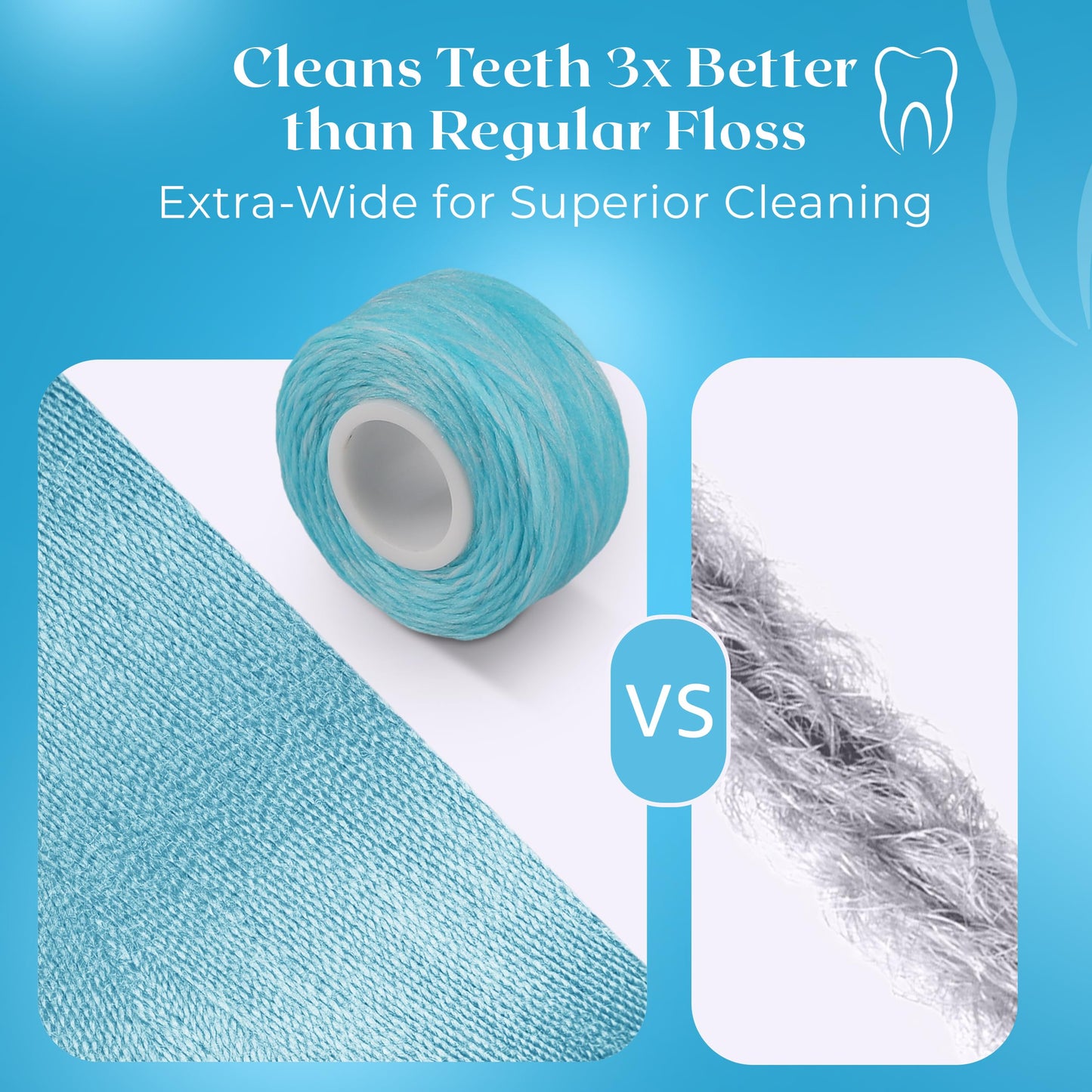 Woven Dental Floss - Coconut Floss Dental Floss, Shred Resistant, Extra Wide Woven Floss Dental, Gentle On Gums, 33 Yards - Single Pack