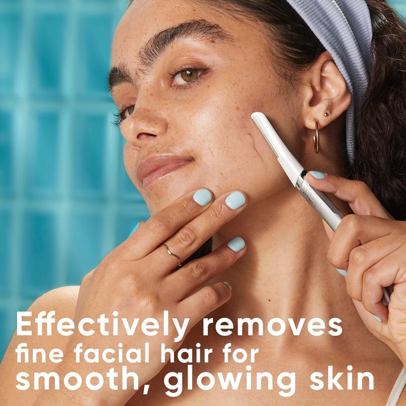 Gillette Venus Facial Razor - Exfoliating Dermaplaning Tool for Fine Hair Removal | 5 Replaceable Blade Refills