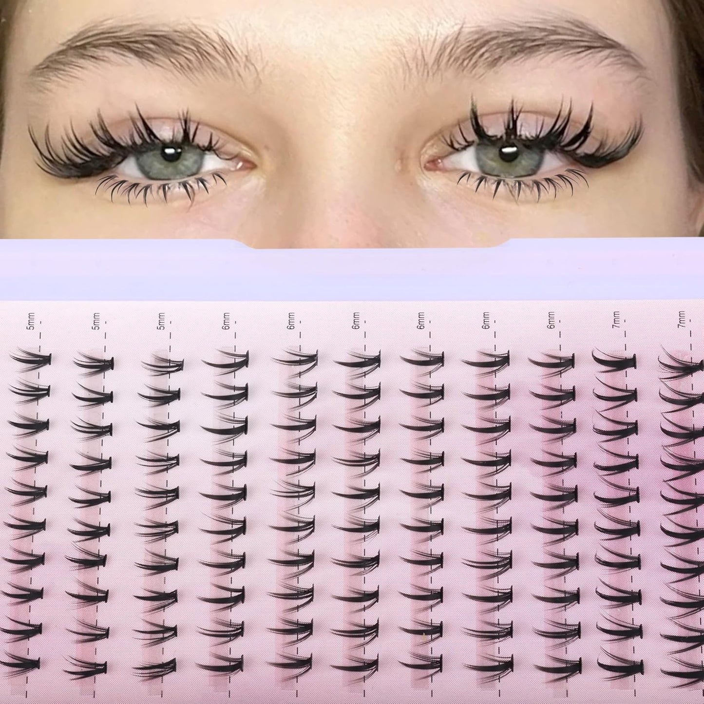 Winifred Bottom Lash Clusters Thick Volume Lower Lash Extension DIY Individual Lashes Bottom Clusters Lashes for Cluster Eyelash Extensions (168pcs)