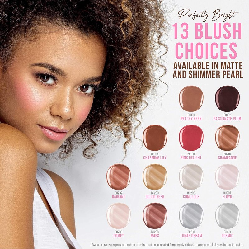 Peachy Keen Blush - Professional Flawless Airbrush Makeup | Half Ounce Bottle for Radiant Cheeks