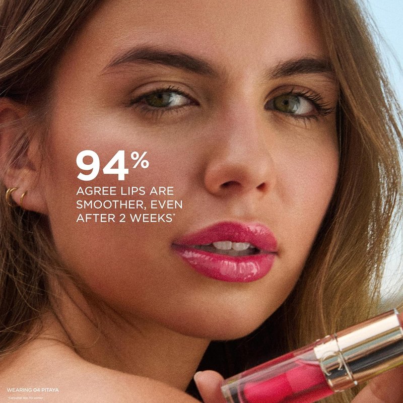 Clarins Lip Comfort Oil - Hydrating Lip Oil with Sheer Shine Finish | 93% Natural Ingredients | 0.2 Ounces
