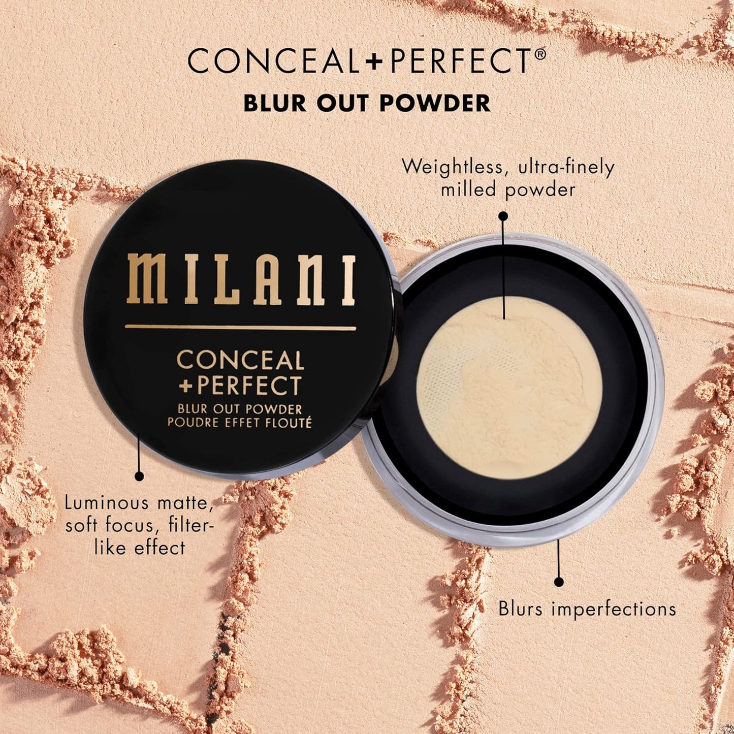 Milani Conceal + Perfect Blur Out Powder | Matte Setting Spray & No Pore Zone Primer Set