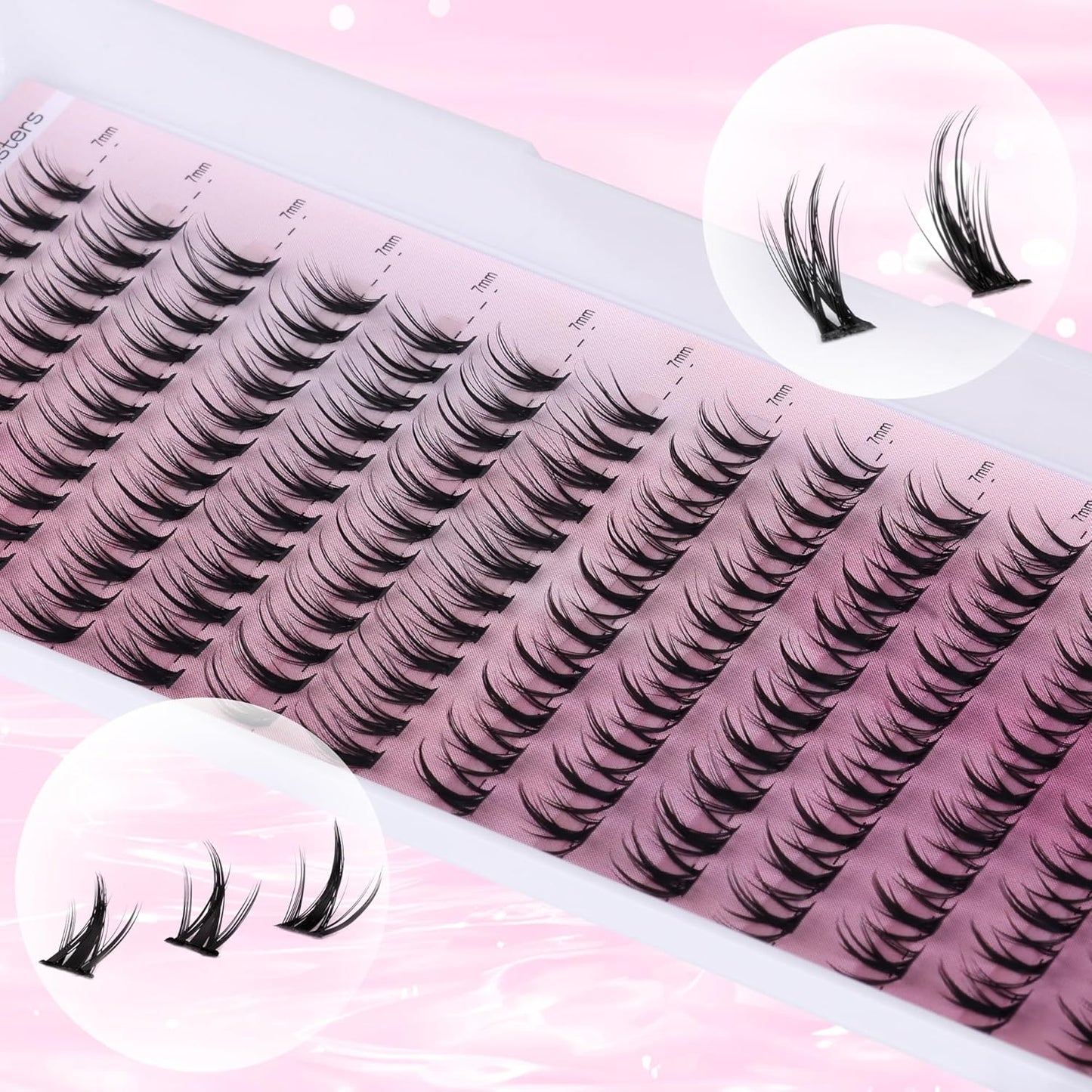 Winifred Bottom Lash Clusters Thick Volume Lower Lash Extension DIY Individual Lashes Bottom Clusters Lashes for Cluster Eyelash Extensions (168pcs)