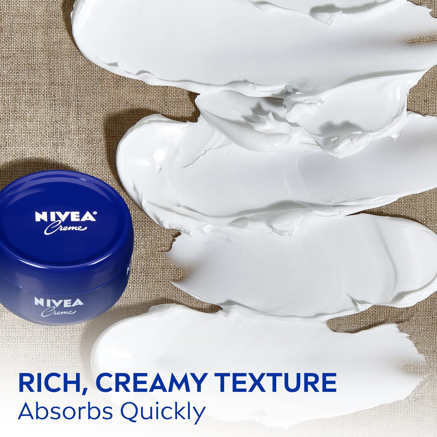 NIVEA Creme Body, Face and Hand Moisturizing Cream for All Skin Types, Rich Body Moisturizer with Provitamin B5, 6.8 Oz Jar, Pack of 3