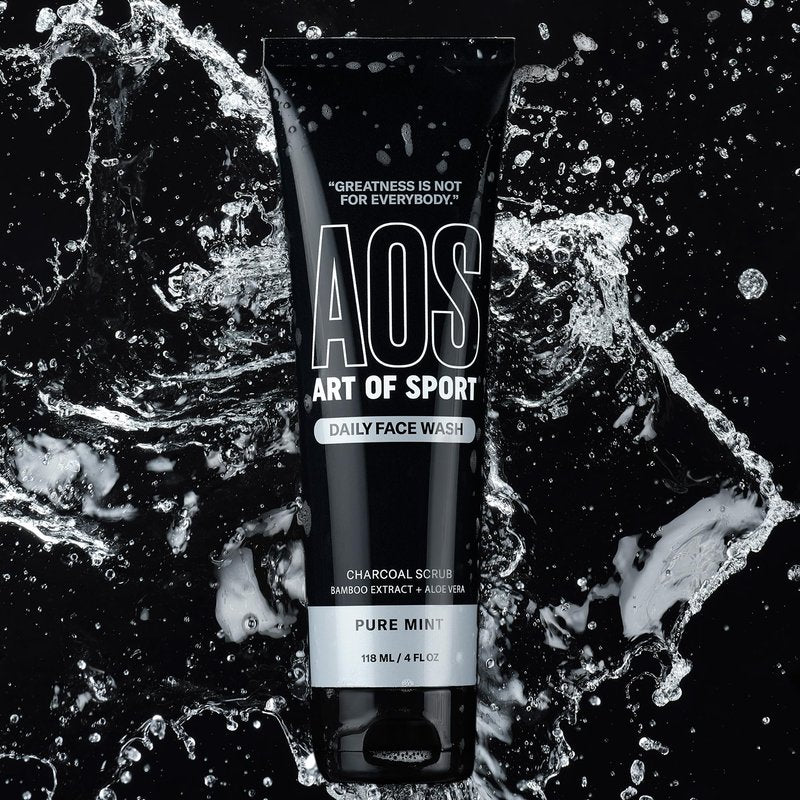 Art of Sport Daily Face Wash for Men – Detoxifying Charcoal Cleanser with Aloe Vera & Bamboo Extract – Deep Cleans & Refreshes Skin – Non-Drying Formula – 4 fl oz