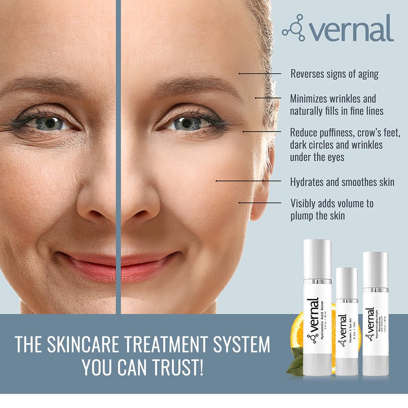 Vernal All-in-One Anti Aging Moisturizer Infused Wrinkle Smoothing Cream | Get Smoother, Firmer Luminous Looking Skin Without Injections or Fillers