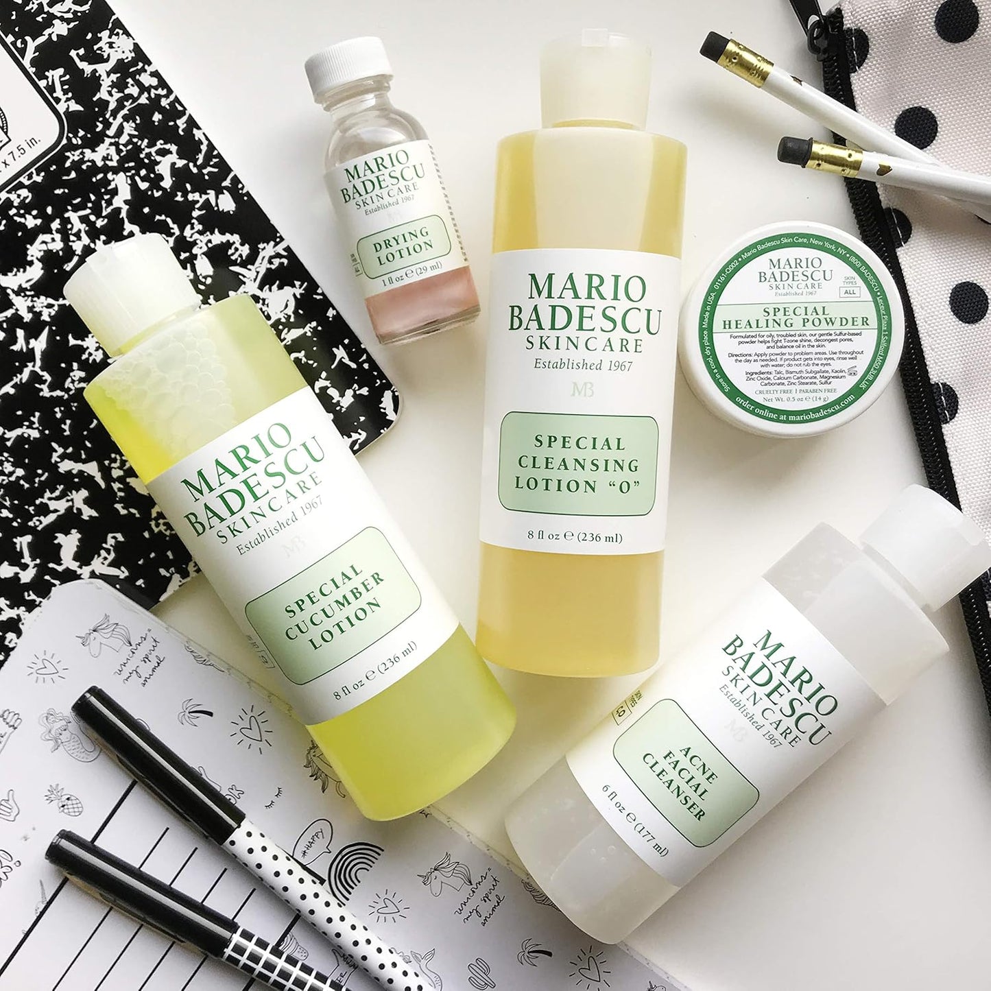 Mario Badescu Acne Control Skin Care Kit - Facial Set for Oily & Combination Skin | Clear Complexion Solution