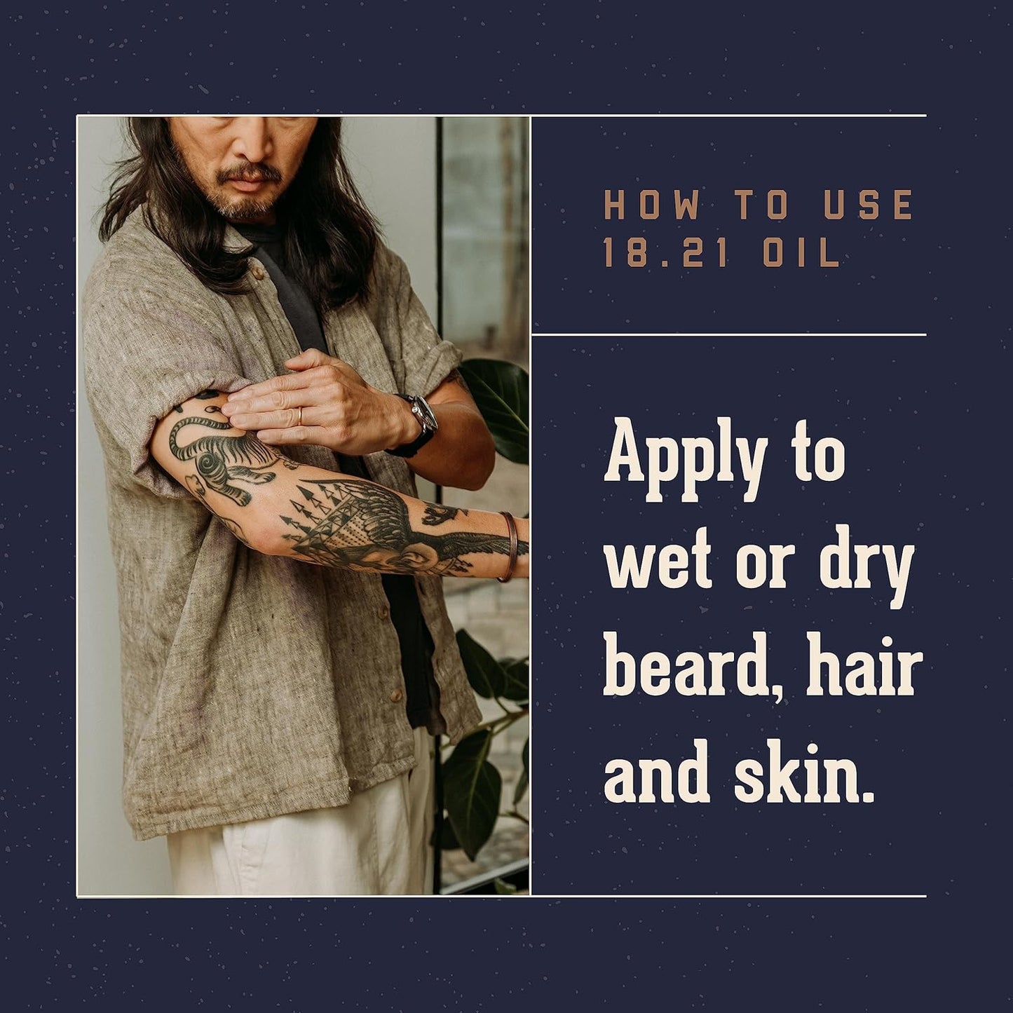 Men's Hair, Skin & Beard Oil - Non-Greasy Conditioning Balm with Castor, Jojoba & Argan Oils | 4 Scents Available
